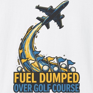 Fuel Dumped Over Golf Course Funny Airplane Shirt - White