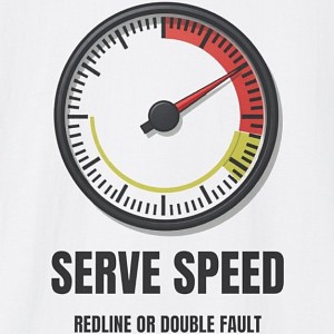 Serve Speed Redline or Double Fault Tennis Shirt - White