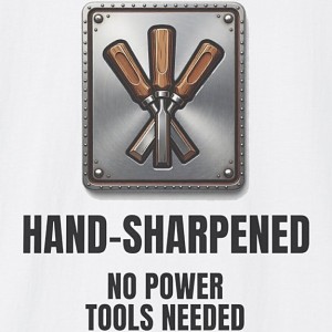 Hand-Sharpened Chisels Shirt - No Power Tools Needed Woodworker Tee - White