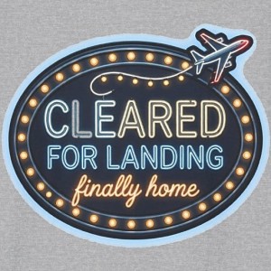 Cleared For Landing Shirt - Finally Home Airplane Tee - Sport Grey