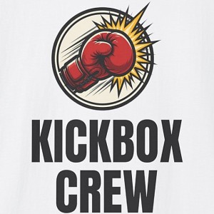 Kickbox Crew Shirt - Boxing Glove Graphic Tee - White