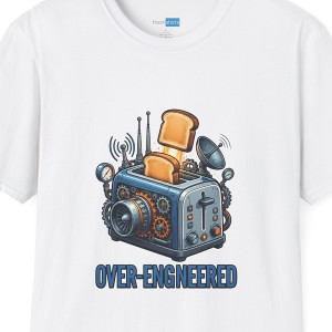 Over-Engineered Toaster Shirt - Funny Engineer Tee - White