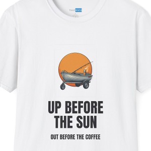 Up Before The Sun Fishing Boat Shirt - White