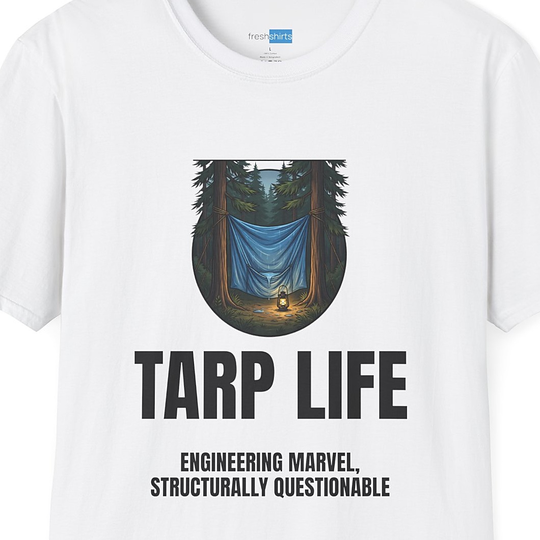 Tarp Life Shirt - Engineering Marvel Structurally Questionable - White