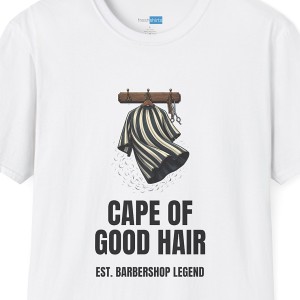 Cape of Good Hair Funny Barber Shirt - White