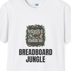 Breadboard Jungle Shirt - Funny Electronics Engineer Tee - White