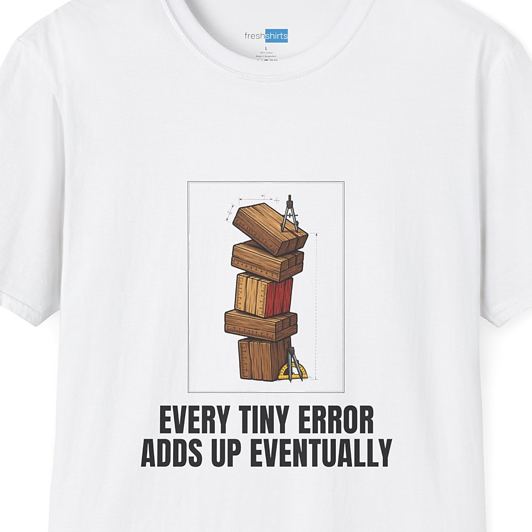 Every Tiny Error Adds Up Eventually Engineering Shirt - White