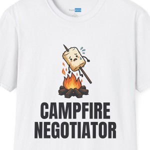 Campfire Negotiator Marshmallow Shirt - White