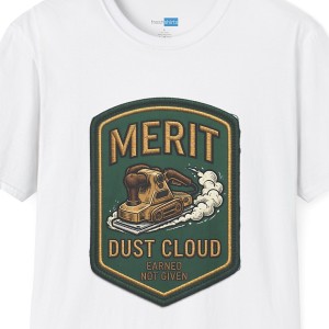 Sander Merit Badge Shirt - Dust Cloud Earned Not Given - White