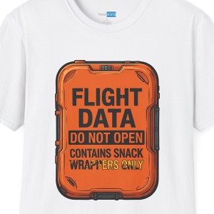 Flight Data Do Not Open Black Box Shirt - White