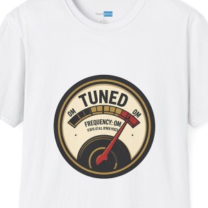 Tuned Om Frequency Shirt - Funny Yoga Meditation Tee - White