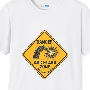 Arc Flash Zone Danger Sign Welding Shirt - White