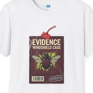 Evidence Windshield Case Bug Splatter Shirt - White