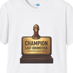 Champion Last Drumstick Trophy Turkey Shirt - White