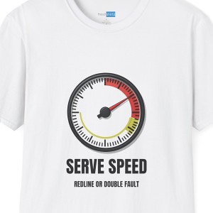Serve Speed Redline or Double Fault Tennis Shirt - White