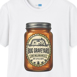 Bug Graveyard Mason Jar Shirt - One Million Miles Rip Little Guys - White