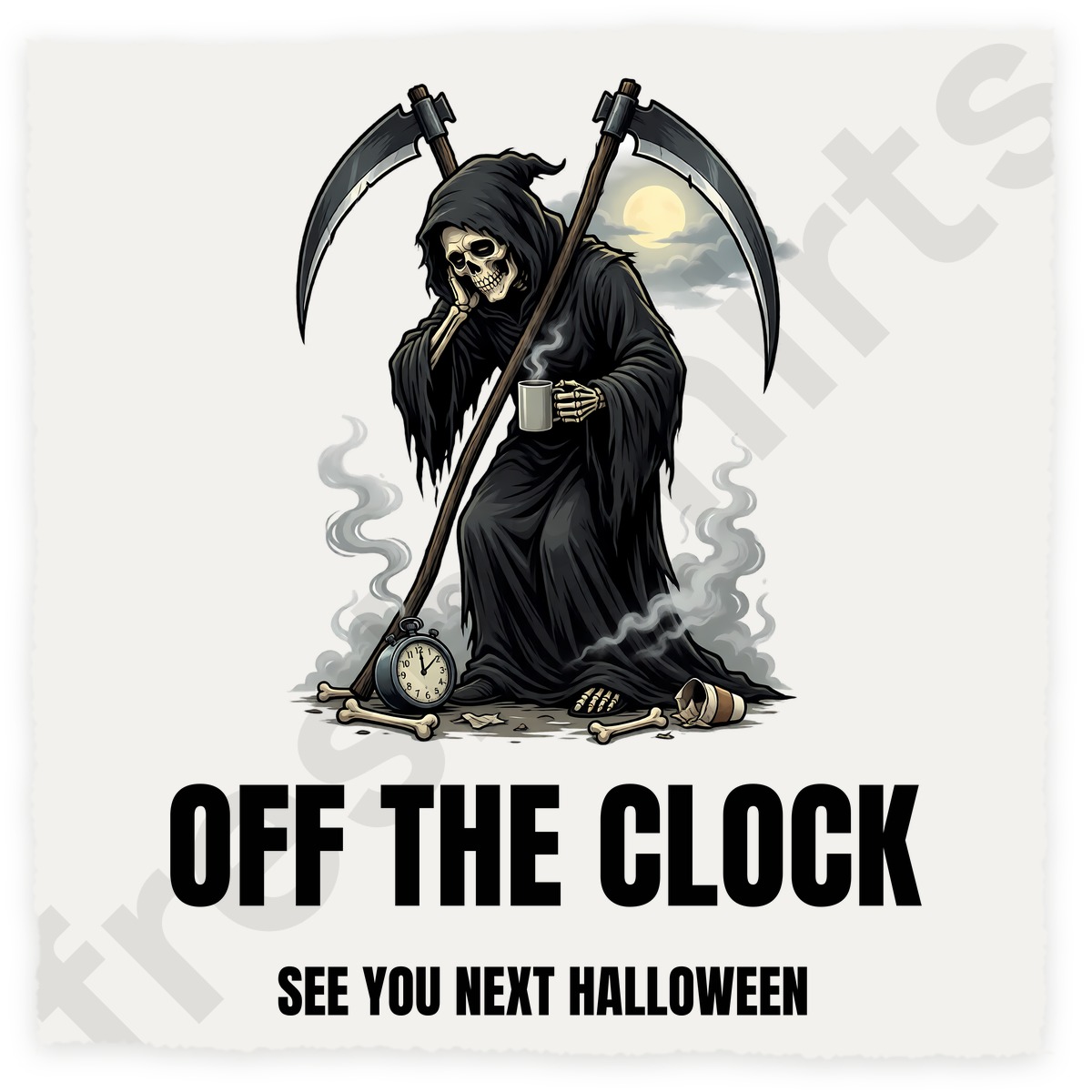 Off The Clock Grim Reaper Shirt - See You Next Halloween