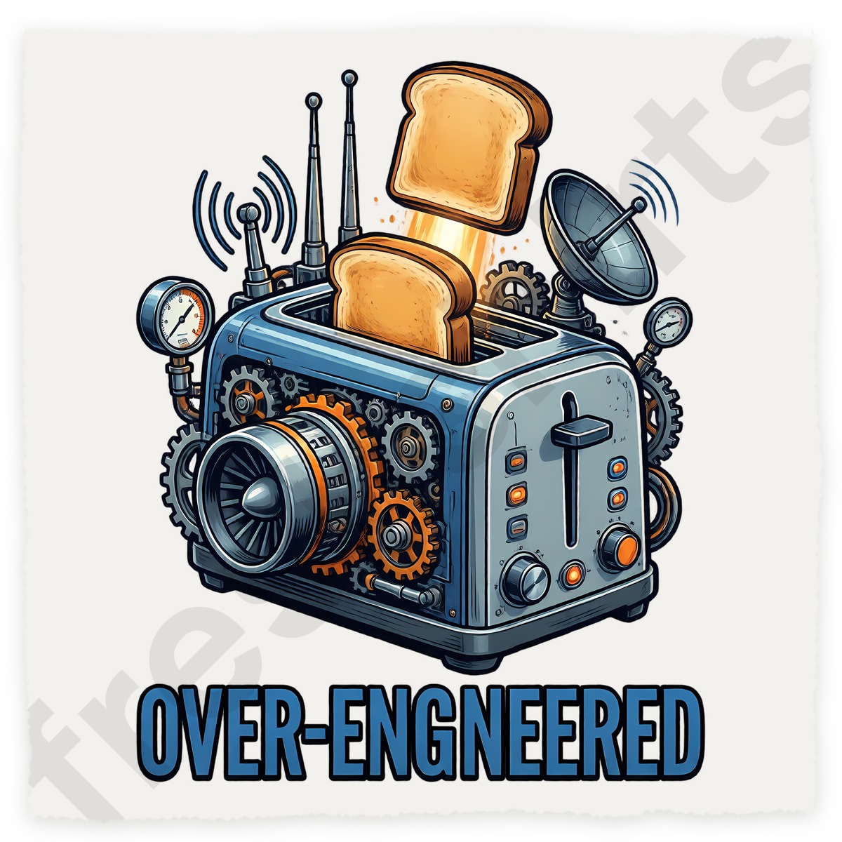 Over-Engineered Toaster Shirt - Funny Engineer Tee