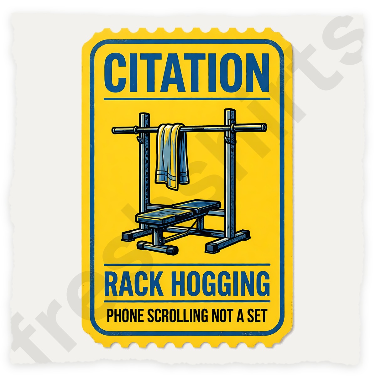 Squat Rack Citation Shirt - Rack Hogging Gym Humor Tee