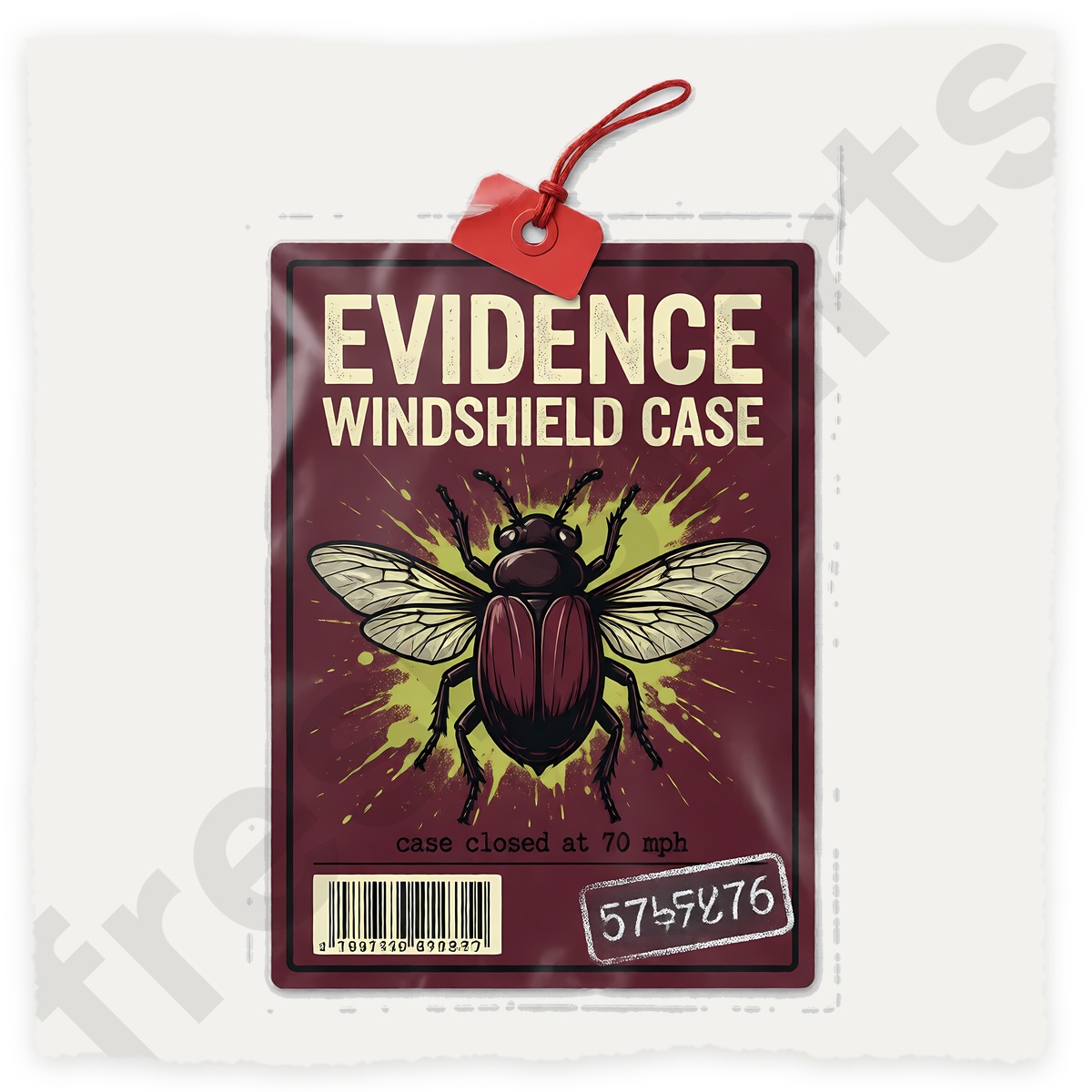 Evidence Windshield Case Bug Splatter Shirt
